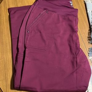 Healing Hands Maroon Scrub Set